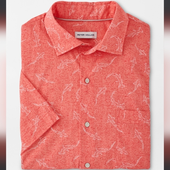Men's Coral Short Sleeve Shirt - Picture 4 of 12